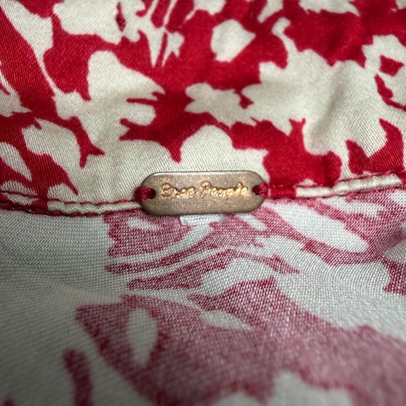 Free People Red and Cream Floral Maxi Skirt - Picture 8 of 8